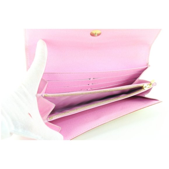 Louis Vuitton White Monogram Multicolor Sarah Flap Wallet Pink 6LV512S - Picture 11 of 12